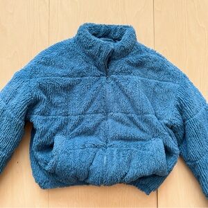 Wild Fable Women’s Blue Fuzzy Puffer Jacket